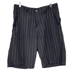 Volcom Workwear Pinstripe Shorts Grey Surf Skate 11" Inseam Mens 33